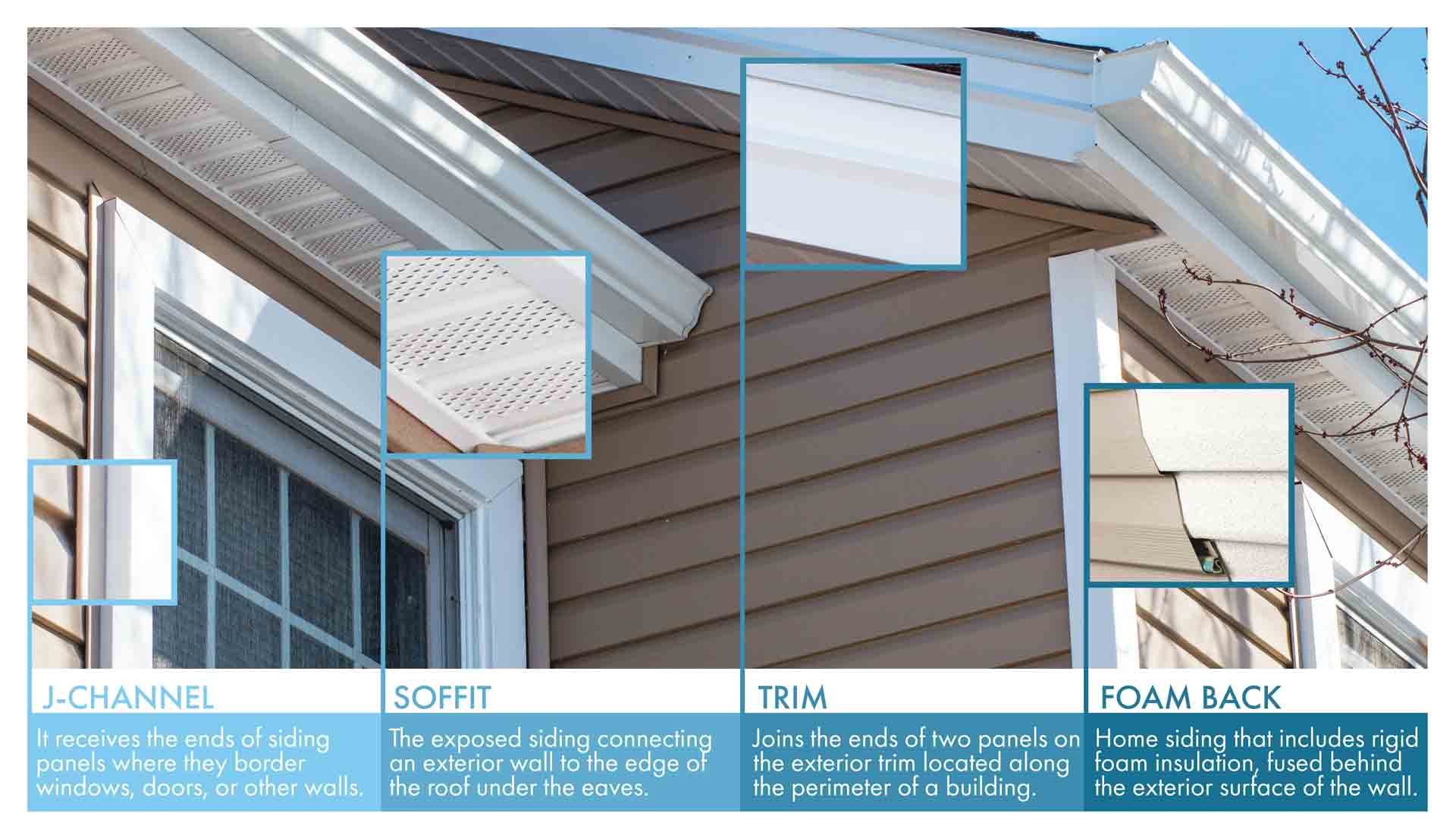 pop outs of various parts of vinyl siding