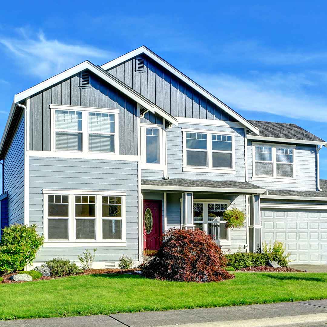 beautiful, updated blue house