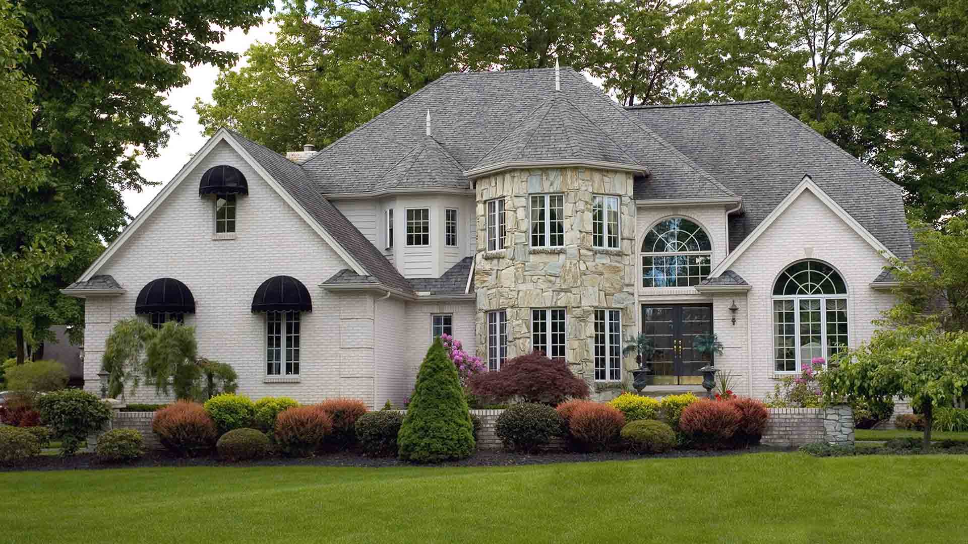 large home with specialty windows