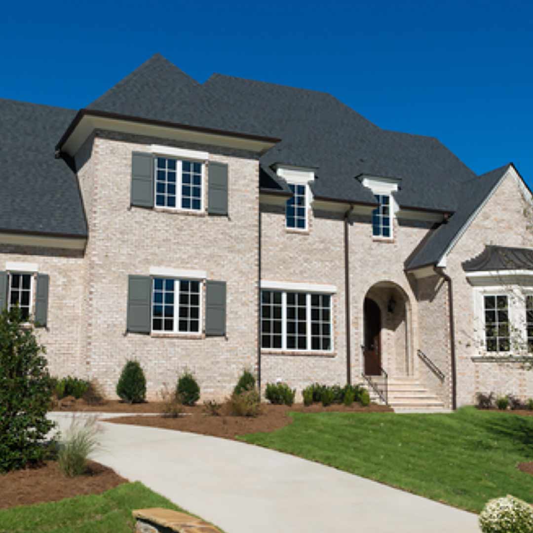 origami white siding with acier gray shutters