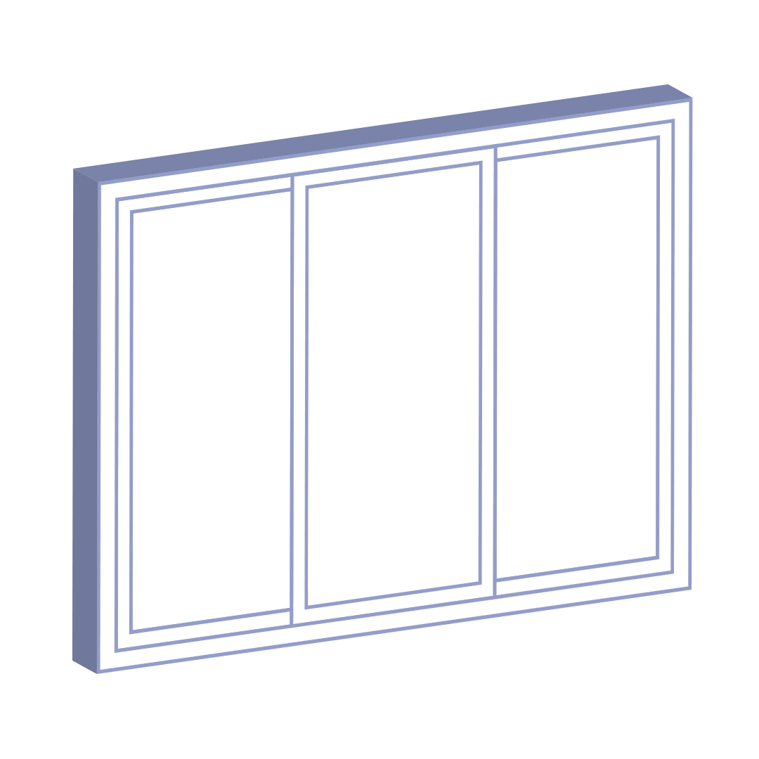 Three Panel Sliding Glass Door